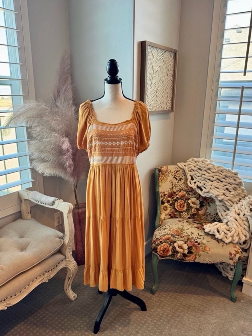 Mustard Midi Dress